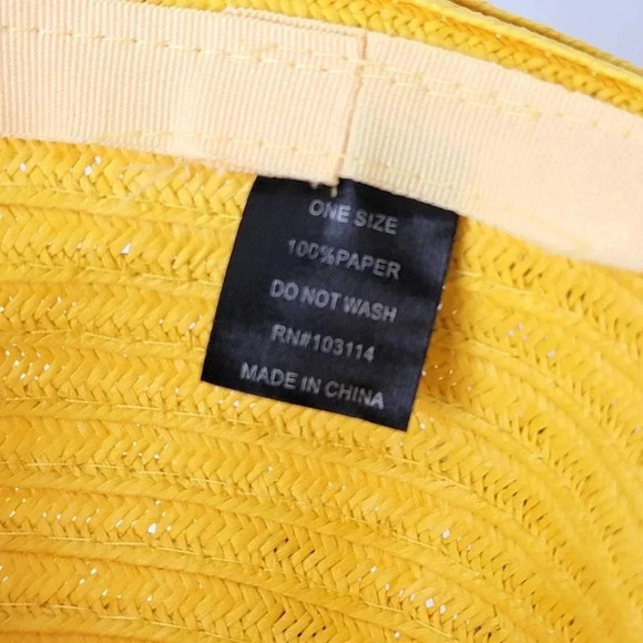 NEW Floppy Summer Sunshine Yellow Widebrim Hat - Picture 8 of 9